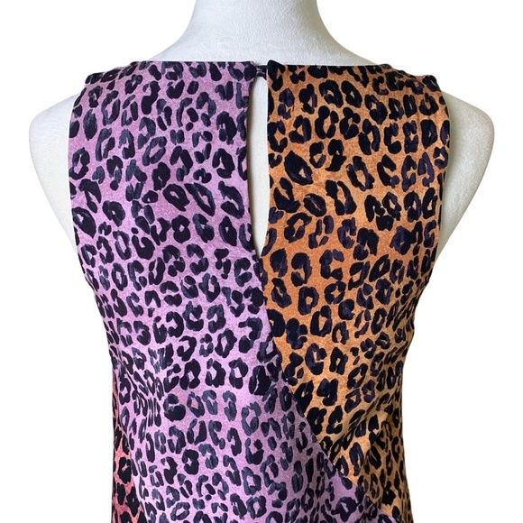 Maeve x Anthropologie Wynn Tank Shift Dress XS | Leopard Print Colorblock - Picture 6 of 9